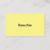 黄色モダンと黒丸の前足の印刷ドッグウォーカー 名刺 (裏面)