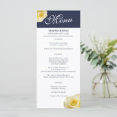 黄色モダンのエレガントバラのフローラのメ結婚ニュー (スタンド正面)