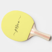 黄色モダンのスクリプト名卓球ラケット 卓球ラケット (横)