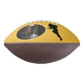 黄色モダンのプレイヤーのシルエットと名前の写真 アメリカンフットボール (回転90)