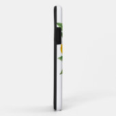 黄色モダンのレモンの枠と名葉付きの Case-Mate iPhoneケース (裏面/右)