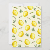 黄色モダンの女の子の私たちのメイン絞り1st誕生日 招待状 (裏面)