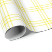 黄色モダンの格子縞 |ラージパターン|ラッピング紙 ラッピングペーパー (ロールコーナー)