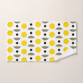 黄色モダンの灰色の丸 バスタオルセット (ハンドタオル)