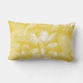 黄色モダンの熱帯性ヤシの木 ランバークッション (裏面)