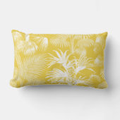 黄色モダンの熱帯性ヤシの木 ランバークッション (正面)