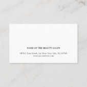 黄色モダンエレガント淡い色の美容師 名刺 (裏面)