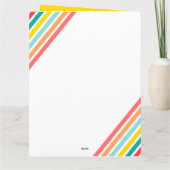 黄色モダンカラフルメリークリスマスワンフォト カード (裏面)