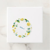 黄色モダンシンプルのレモン水色誕生日 フェイバータグ (インサイチュ)