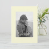 黄色モダンシンプルB/W写真 セーブザデート (スタンド正面)