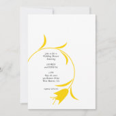 黄色モダンチューリップブライダルシャワー 招待状 (正面)