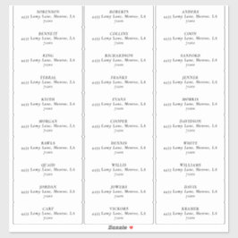 黄色モダンチューリップ結婚住所 シール