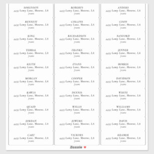 黄色モダンチューリップ結婚住所 シール