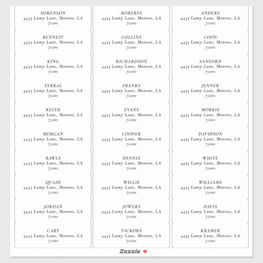 黄色モダンチューリップ結婚住所 シール (シート)