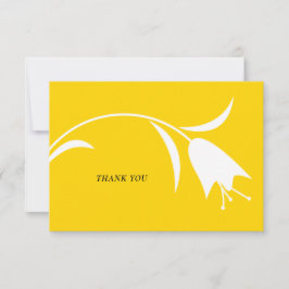 黄色モダンチューリ結婚ップ サンキューカード
