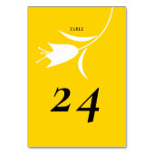 黄色モダンチューリ結婚ップ テーブルナンバー (裏面)