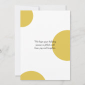 黄色モダンハッピーホリデー写真 (裏面)