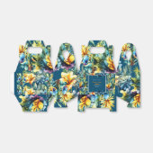 黄色モダンフローラ熱帯緑の赤ちゃんシャワー フェイバーボックス (折り畳みなし)