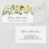 黄色モダンフローラ緑 名刺 (正面/裏面)