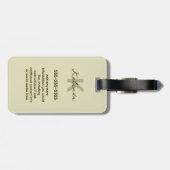 黄色モダンミニマルのクロシェ梨の名前タグ ラゲッジタグ (裏面横)