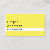 黄色モダンミニマル四角の名刺 名刺 (正面)