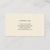 黄色モダン印エレガント刷クラフトコンサルタント 名刺 (裏面)