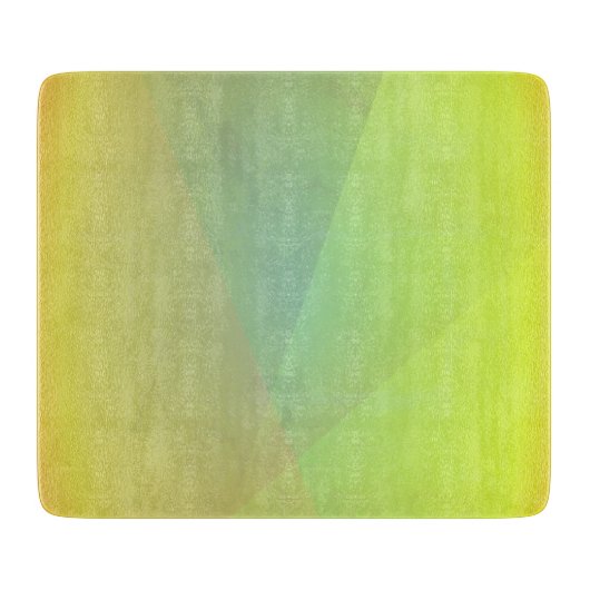 黄色モダン幾何階調 カッティングボード (正面)