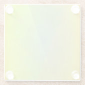 黄色モダン幾何階調 ガラスコースター (裏面)