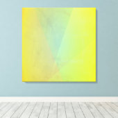 黄色モダン幾何階調 キャンバスプリント (インサイチュ (ウッドフロア))