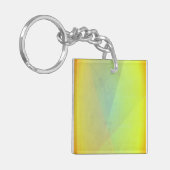 黄色モダン幾何階調 キーホルダー (正面左)