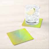 黄色モダン幾何階調 スクエアペーパーコースター (インサイチュ)