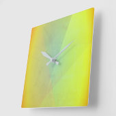 黄色モダン幾何階調 スクエア壁時計 (傾斜)