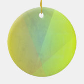 黄色モダン幾何階調 セラミックオーナメント (裏面)