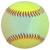 黄色モダン幾何階調 ソフトボール (裏面)