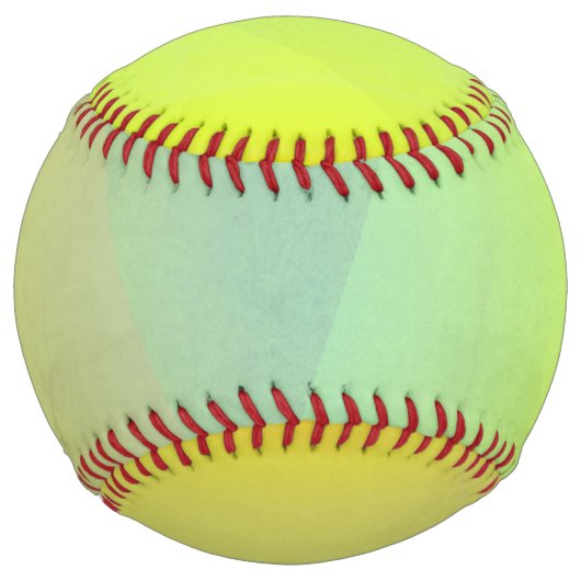 黄色モダン幾何階調 ソフトボール (正面)