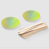 黄色モダン幾何階調 ハンドファン (組立なし)