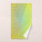 黄色モダン幾何階調 バスタオルセット (ハンドタオル)