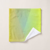 黄色モダン幾何階調 バスタオルセット (ウォッシュタオル)