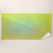 黄色モダン幾何階調 ビーチタオル (正面)