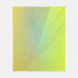 黄色モダン幾何階調 フリースブランケット