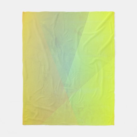 黄色モダン幾何階調 フリースブランケット (正面)