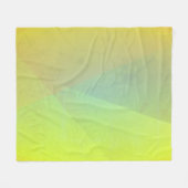 黄色モダン幾何階調 フリースブランケット (正面(横))