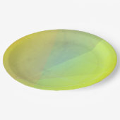 黄色モダン幾何階調 ペーパープレート (アングル)