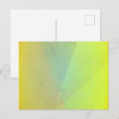 黄色モダン幾何階調 ポストカード (正面/裏面)