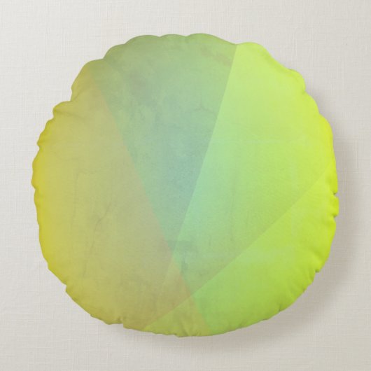 黄色モダン幾何階調 ラウンドクッション (正面)