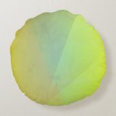 黄色モダン幾何階調 ラウンドクッション (裏面)