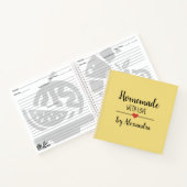 黄色モダン手作りラヴレシピノート ノートブック (内部)