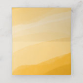 黄色モダン水彩写真結婚の折り畳み プレイスカード (内部開封)