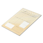 黄色モダン水彩週間プランナーメモ帳 ノートパッド (アングル)