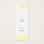 黄色モダン水色ソーシャルメディア価格ラベル (裏面)